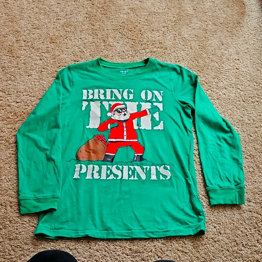 Carter's Christmas shirt, sz 12